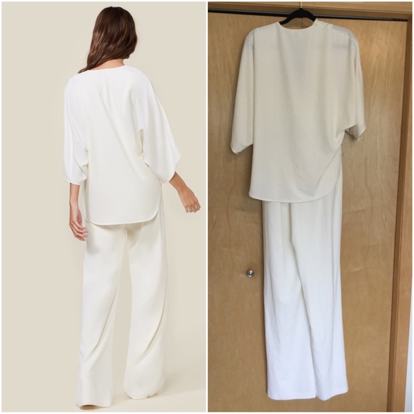 WRAP FRONT FLOWY CREPE JUMPSUIT - Picture 5 of 10